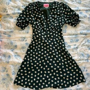 Kate Spade Flower Print A Line Dress Size 0